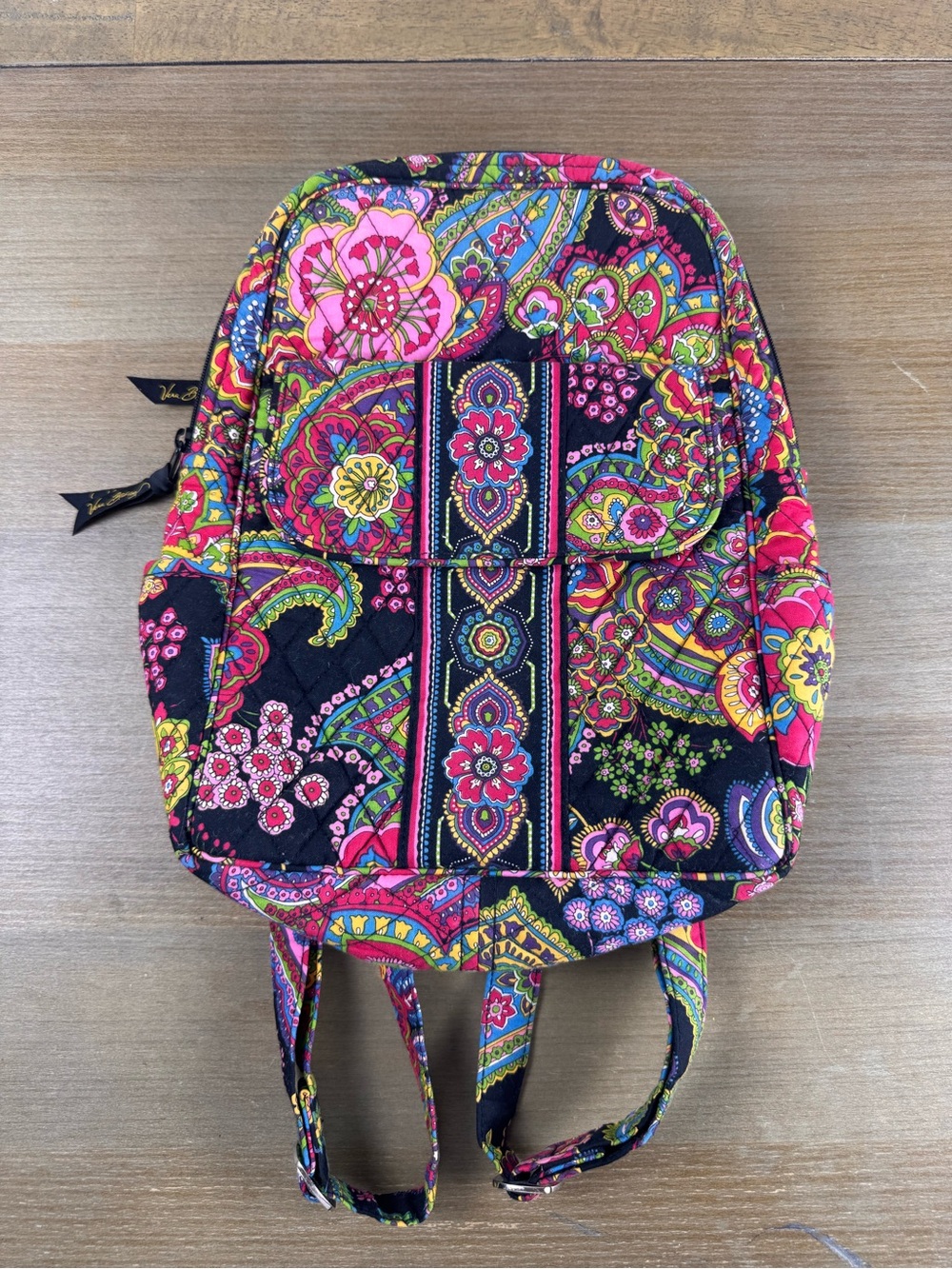 Vera Bradley Symphony In Hue Small Backpack Retired Floral Paisley Bag
